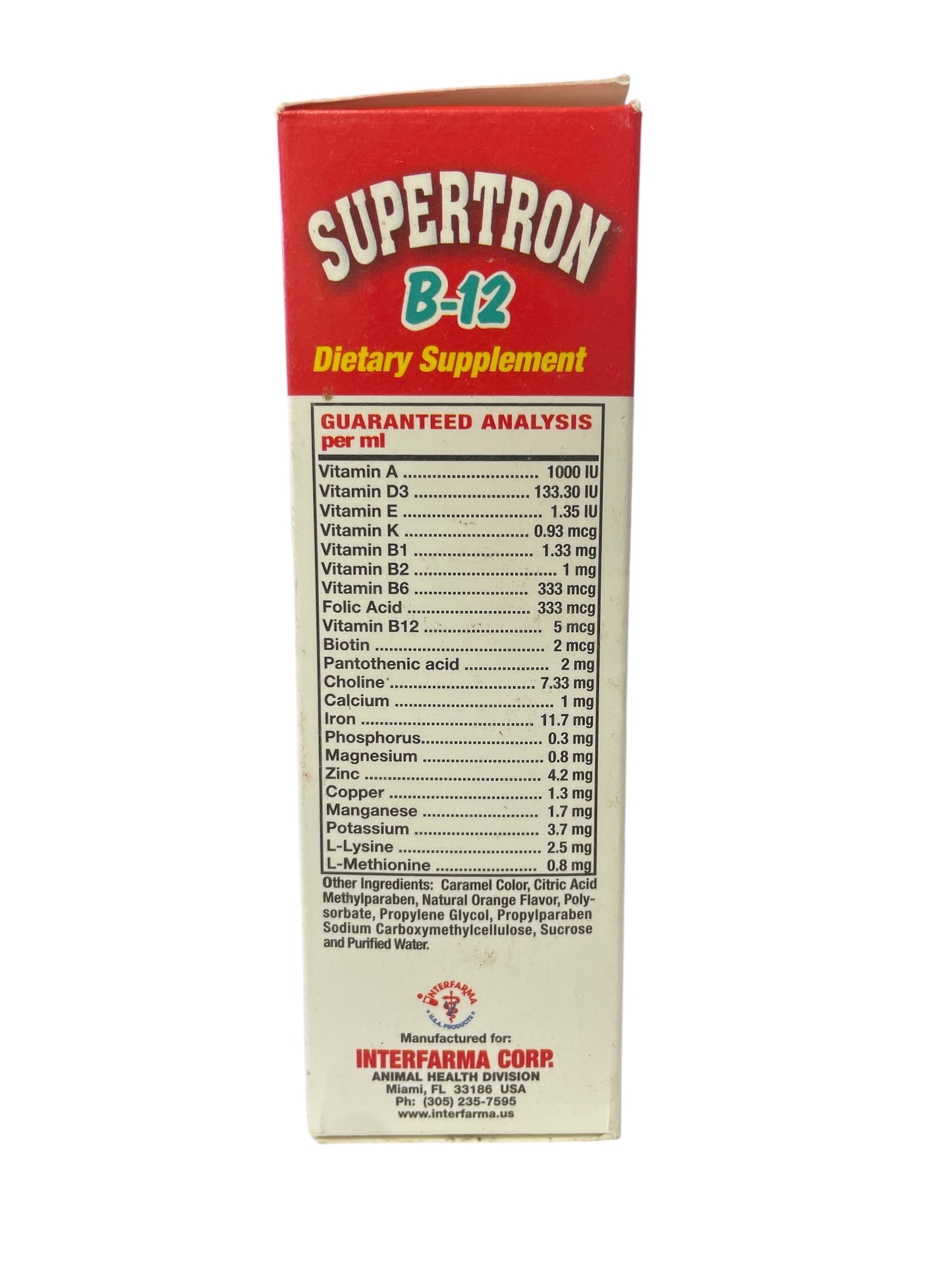 Supertron B12 Vitamínico Mineral con Aminoácidos Antianémico Reconstituyente en Líquido