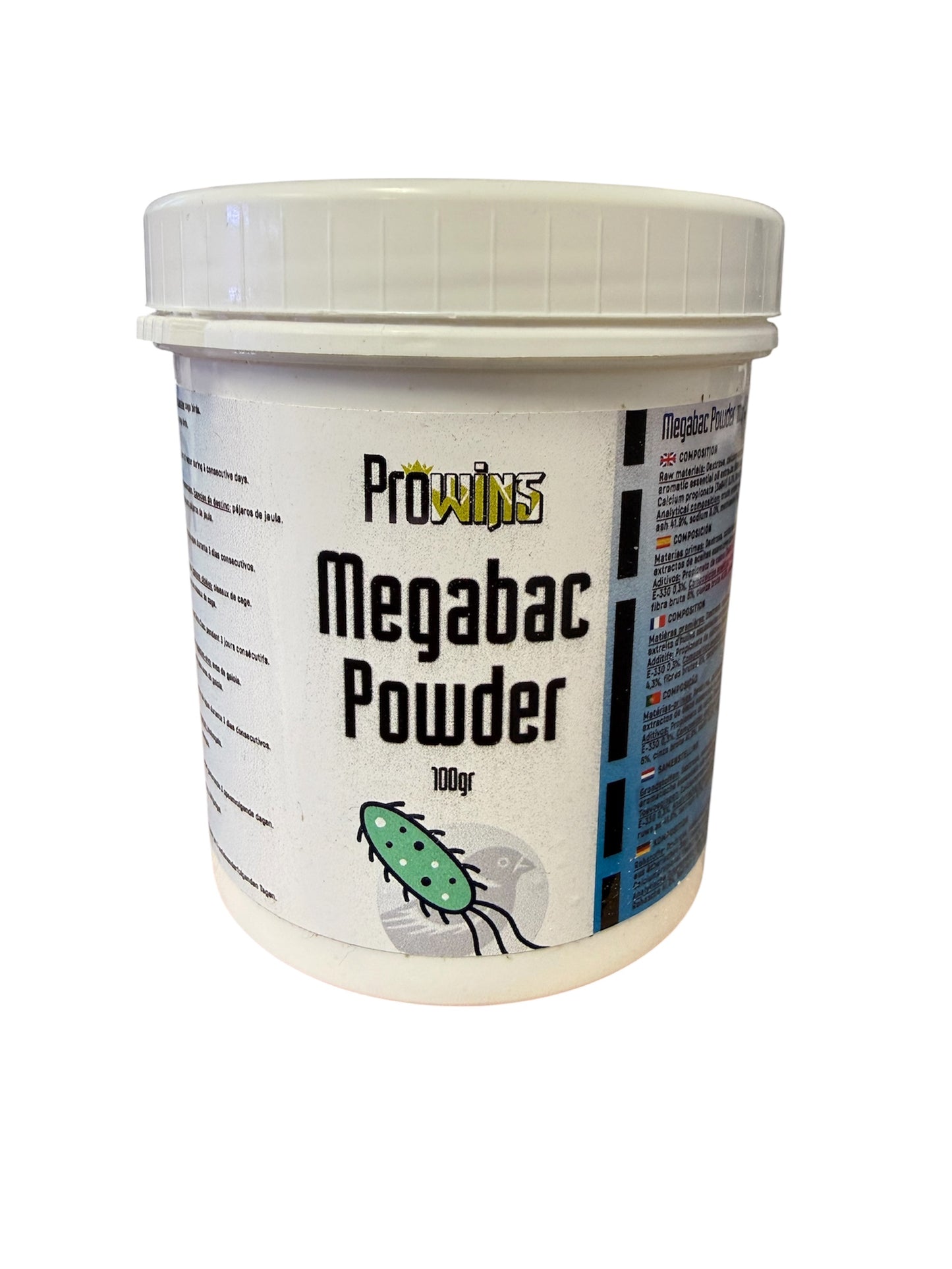 Prowins Megabac Plus, (Megabacteria). The 100% natural solution. For birds