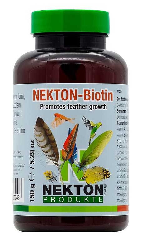 Nekton Biotin 150gr, (estimula el crecimiento de las plumas). Para pájaros