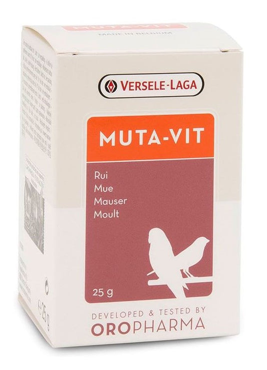 Versele-Laga Muta-Vit 25gr, Mezcla especial de vitaminas, aminoácidos y oligoelementos. Para pájaros de jaula