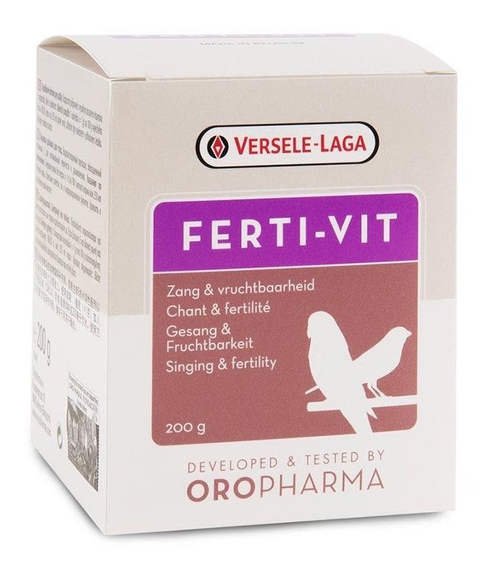 Versele-Laga Ferti-Vit, (mezcla equilibrada de vitaminas, aminoácidos y oligoelementos). Para pájaros