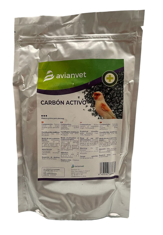 Avianvet Carbón Activo 300grs (Carbón activo que absorbe sustancias tóxicas del organismo)