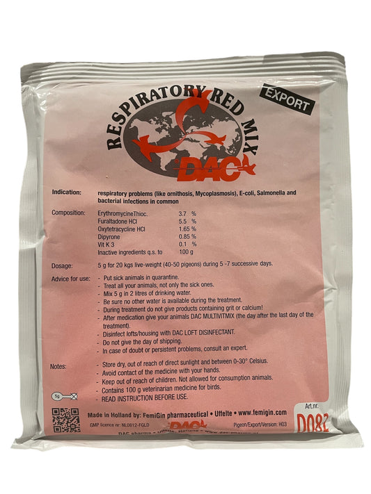 Respiratory Red Mix 100 gr. (infecciones respiratorias, salmonelosis e infecciones)