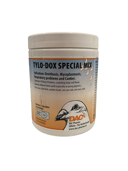 DAC Tylo-Dox Special Mix 100gr, (tratamiento combinado 4 en 1). Para Palomas y pájaros