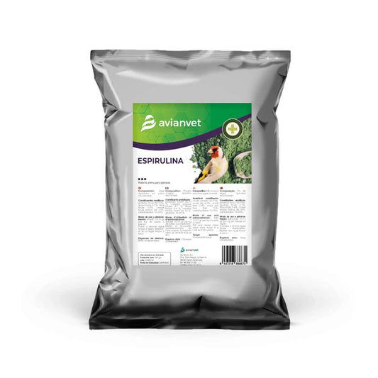 Avianvet Espirulina 200gr (Favorece el color oscuro de las plumas y la piel de las aves)
