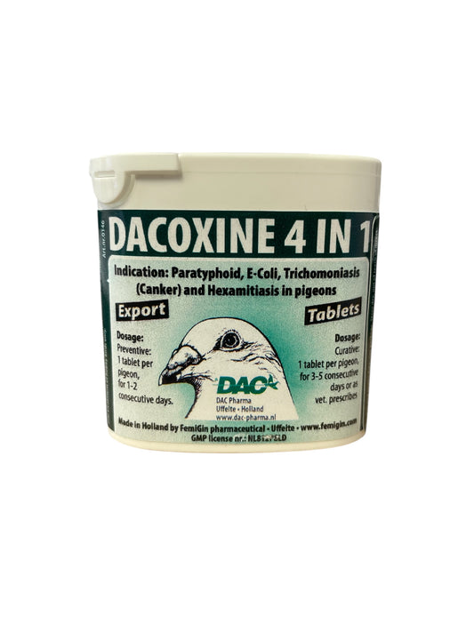 Dac Dacoxine 50 pastillas (tratamiento 4 en 1) para palomas