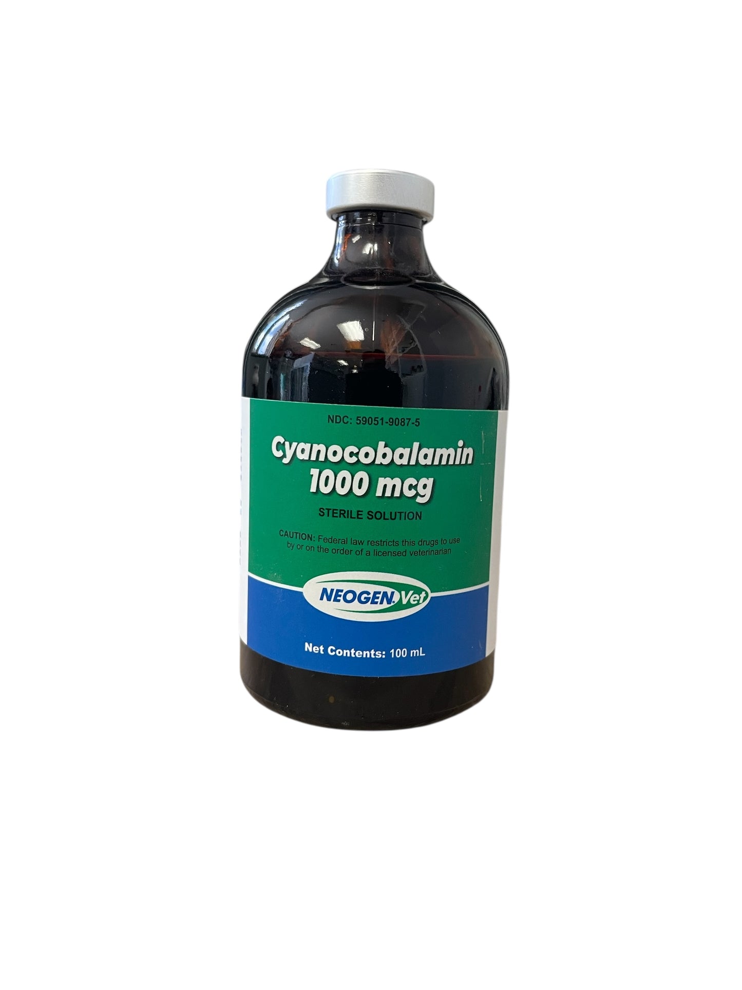 Cyanocobalamin Vitamina B12 para bovinos, ovinos, porcinos, equinos, perros y gatos - 100 ml 5000 mcg - [Tratamiento de la anemia]