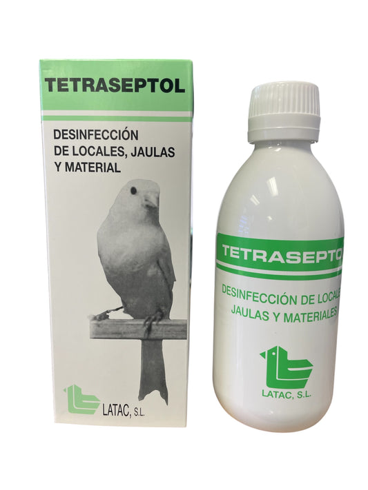 Latac Tetraseptol 250ml, (desinfectante para aviarios, jaulas y material)