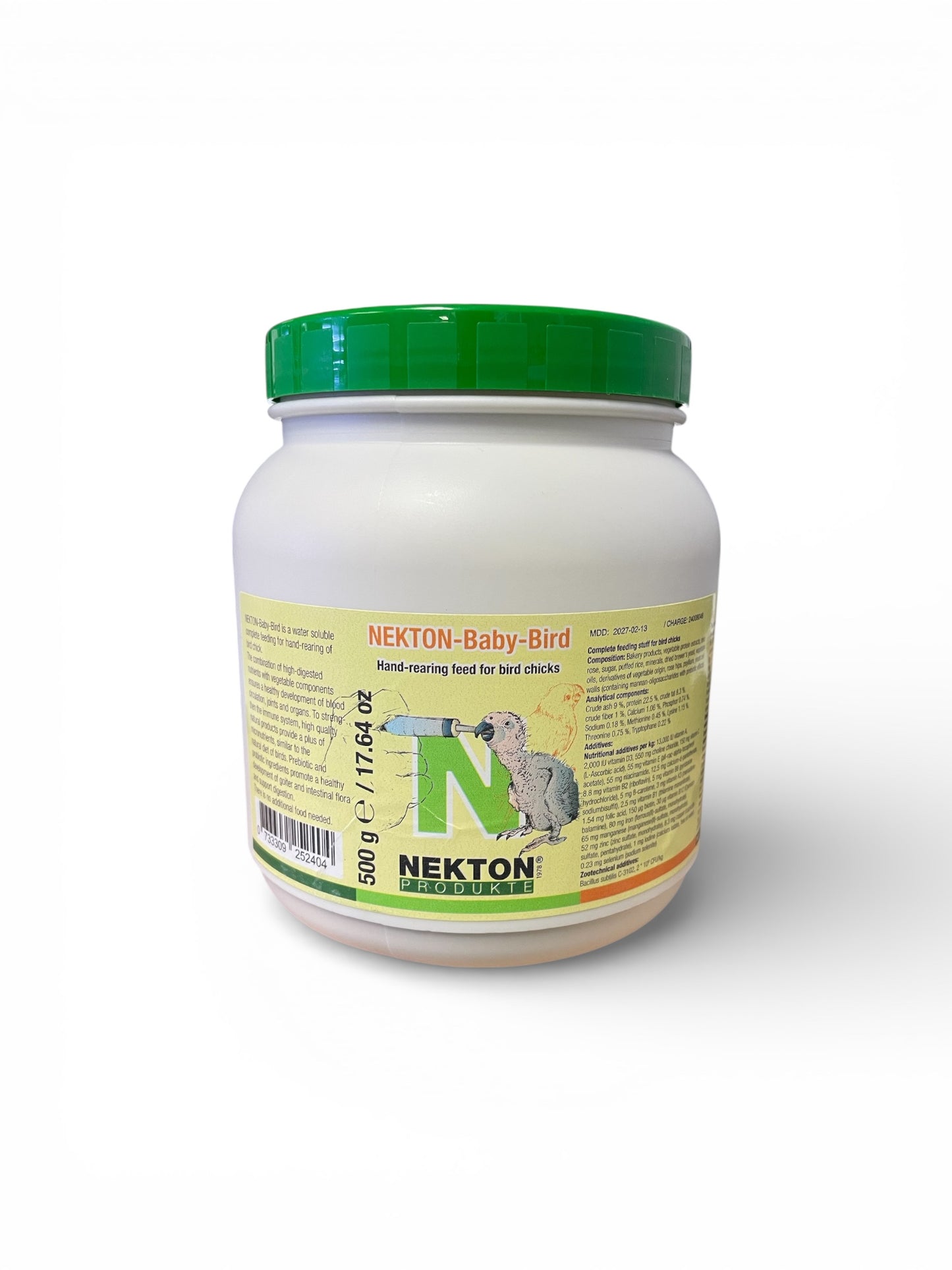 Nekton Baby Bird 500gr, (pasta de cría a mano con probióticos y prebióticos). Para pájaros y aves