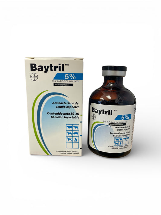 Baytril 5% 50 ml (Antibacteriano de amplio espectro)