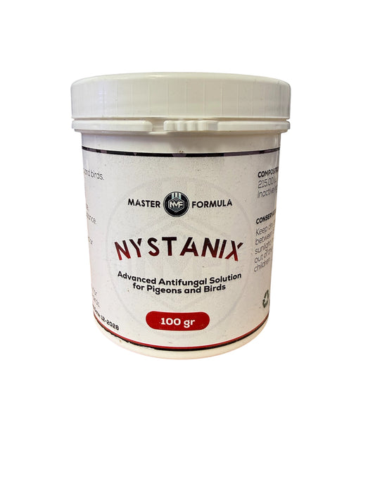Master Nystanix 100g | Solución antifúngica avanzada para palomas y pájaros